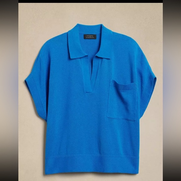 NWT Blue banana republic oversized shirt sleeve sweater XL/XXL - Picture 7 of 11